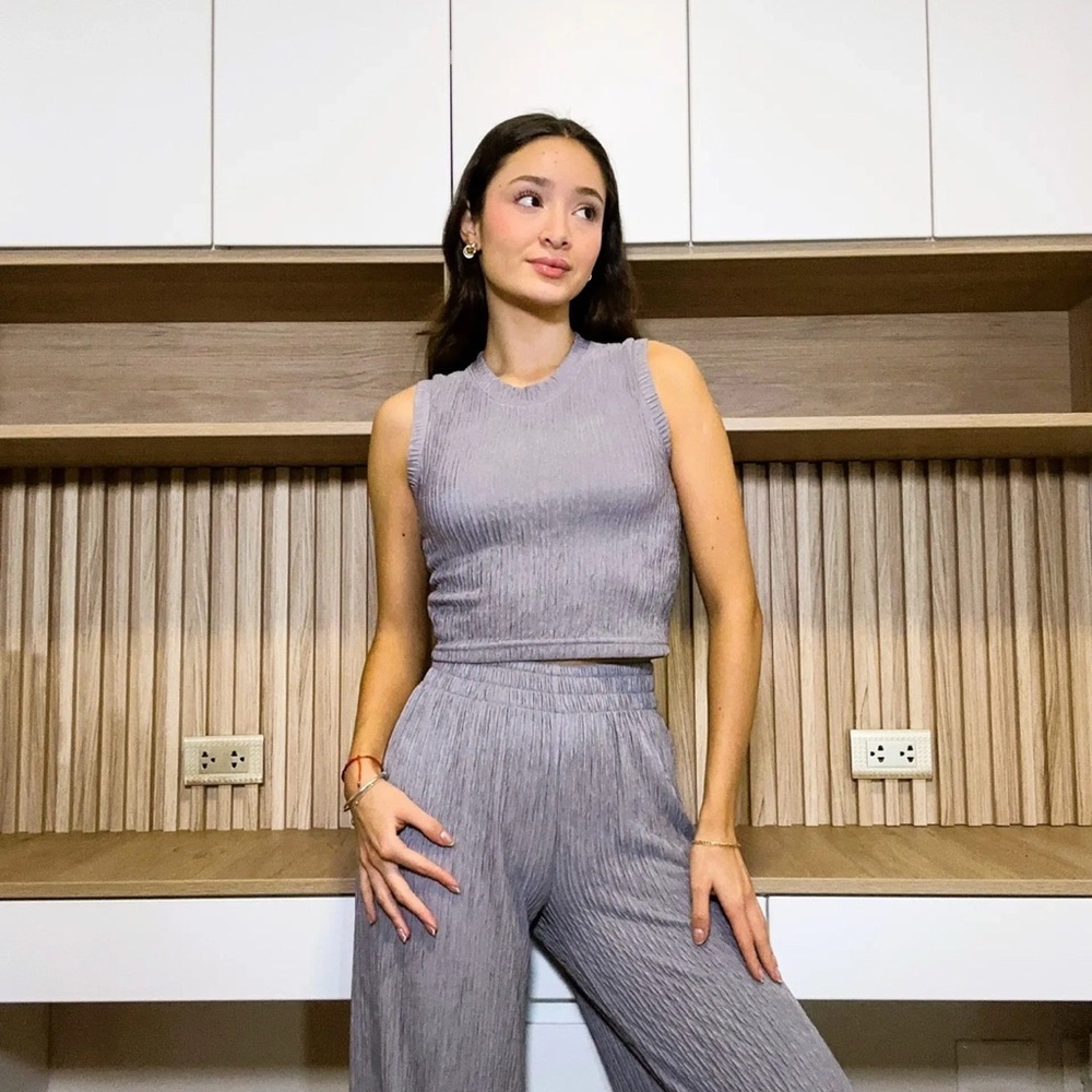 Two pieces Elegant Sleeveless Gray Jumpsuit